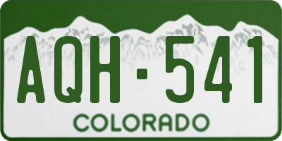 CO license plate AQH541