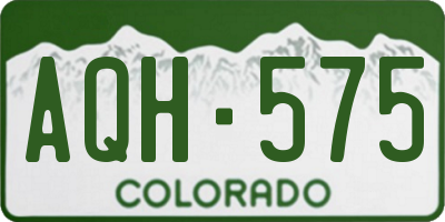 CO license plate AQH575