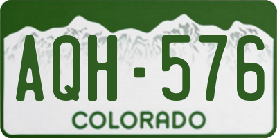 CO license plate AQH576
