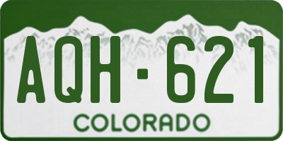 CO license plate AQH621