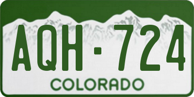 CO license plate AQH724