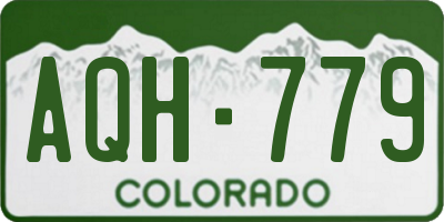 CO license plate AQH779