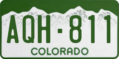 CO license plate AQH811