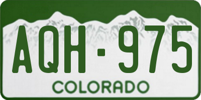 CO license plate AQH975