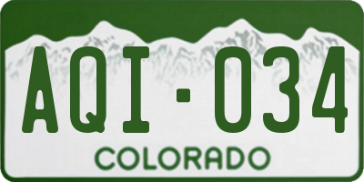 CO license plate AQI034