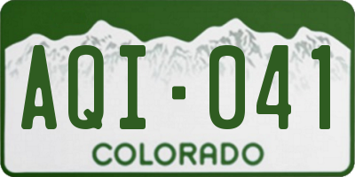 CO license plate AQI041