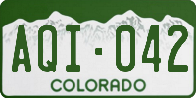 CO license plate AQI042
