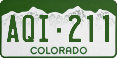 CO license plate AQI211