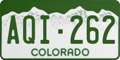 CO license plate AQI262