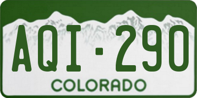 CO license plate AQI290