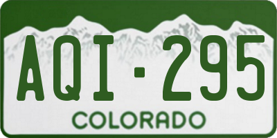 CO license plate AQI295