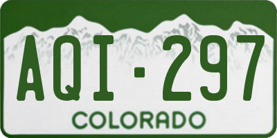 CO license plate AQI297
