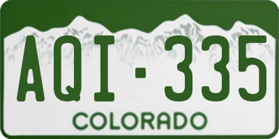 CO license plate AQI335