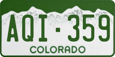 CO license plate AQI359