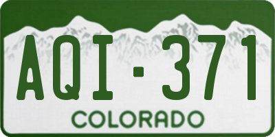 CO license plate AQI371