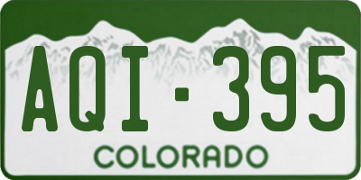 CO license plate AQI395