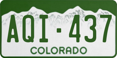 CO license plate AQI437