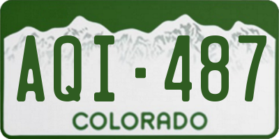 CO license plate AQI487