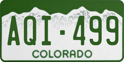 CO license plate AQI499