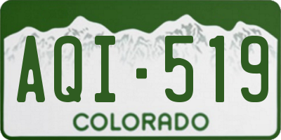 CO license plate AQI519