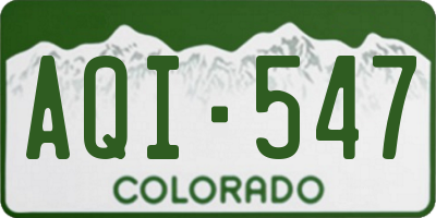 CO license plate AQI547
