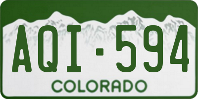 CO license plate AQI594