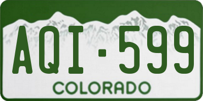 CO license plate AQI599
