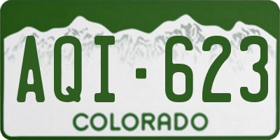 CO license plate AQI623