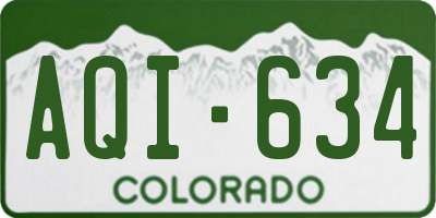 CO license plate AQI634