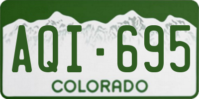 CO license plate AQI695