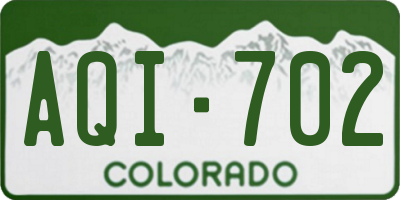 CO license plate AQI702