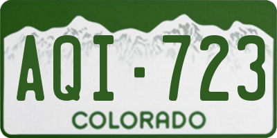 CO license plate AQI723
