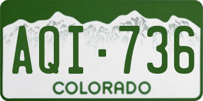 CO license plate AQI736
