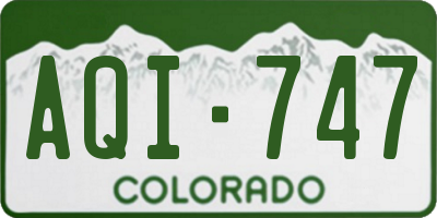 CO license plate AQI747