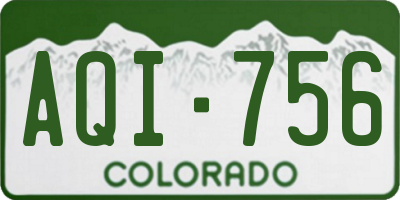 CO license plate AQI756