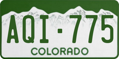 CO license plate AQI775