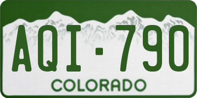 CO license plate AQI790