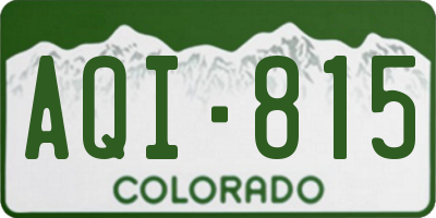 CO license plate AQI815