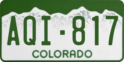 CO license plate AQI817
