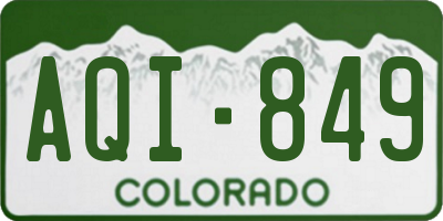 CO license plate AQI849