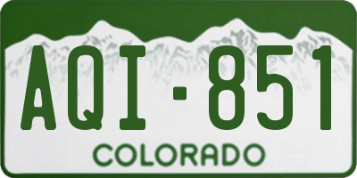 CO license plate AQI851