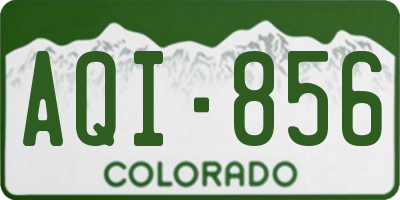 CO license plate AQI856