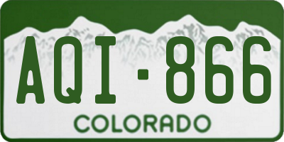 CO license plate AQI866
