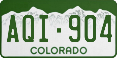 CO license plate AQI904