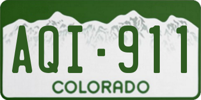 CO license plate AQI911