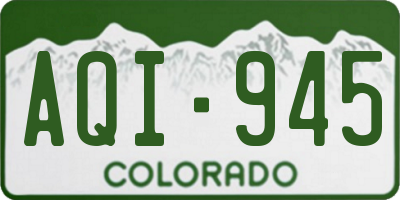 CO license plate AQI945