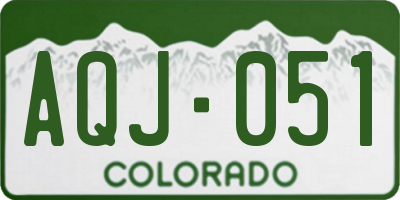 CO license plate AQJ051