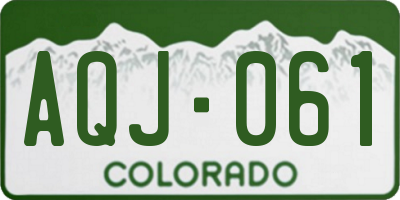 CO license plate AQJ061