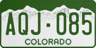 CO license plate AQJ085