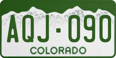 CO license plate AQJ090